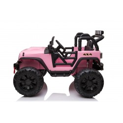 Auto Macchina Elettrica 24V Fuoristrada Big Adventure Rose per Bambini 2 Posti Full Optional sedile in pelle telecomando porte