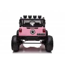 Auto Macchina Elettrica 24V Fuoristrada Big Adventure Rose per Bambini 2 Posti Full Optional sedile in pelle telecomando porte