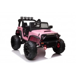 Auto Macchina Elettrica 24V Fuoristrada Big Adventure Rose per Bambini 2 Posti Full Optional sedile in pelle telecomando porte