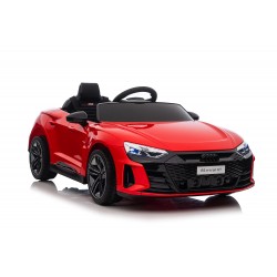 Auto Macchina Elettrica per Bambini 12V RS e-tron GT Sedile Pelle con Telecomando Rossa