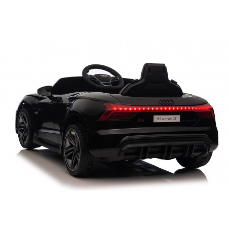 Auto Macchina Elettrica per Bambini 12V Audi RS e-tron GT Sedile Pelle con Telecomando Nera