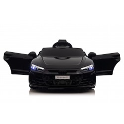 Auto Macchina Elettrica per Bambini 12V Audi RS e-tron GT Sedile Pelle con Telecomando Nera