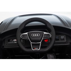 Auto Macchina Elettrica per Bambini 12V Audi RS e-tron GT Sedile Pelle con Telecomando Nera