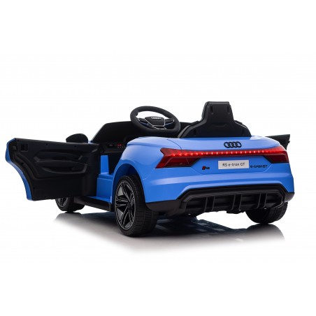 Auto Macchina Elettrica per Bambini 12V Audi RS e-tron GT Sedile Pelle con Telecomando Blue