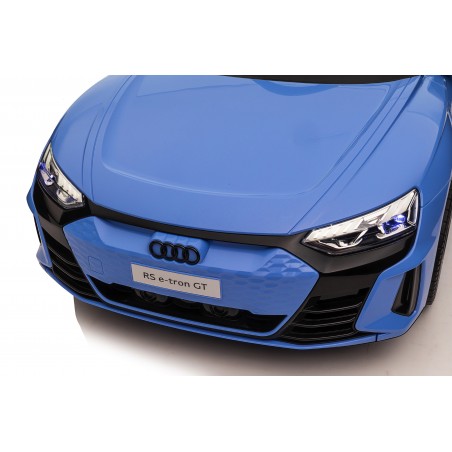 Auto Macchina Elettrica per Bambini 12V Audi RS e-tron GT Sedile Pelle con Telecomando Blue