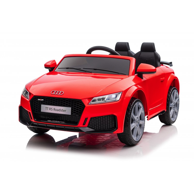 Auto Macchina Elettrica per Bambini 12V Audi TT RS Sedile Pelle con Telecomando Blue