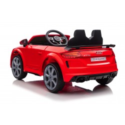 Auto Macchina Elettrica per Bambini 12V Audi TT RS Sedile Pelle con Telecomando Blue