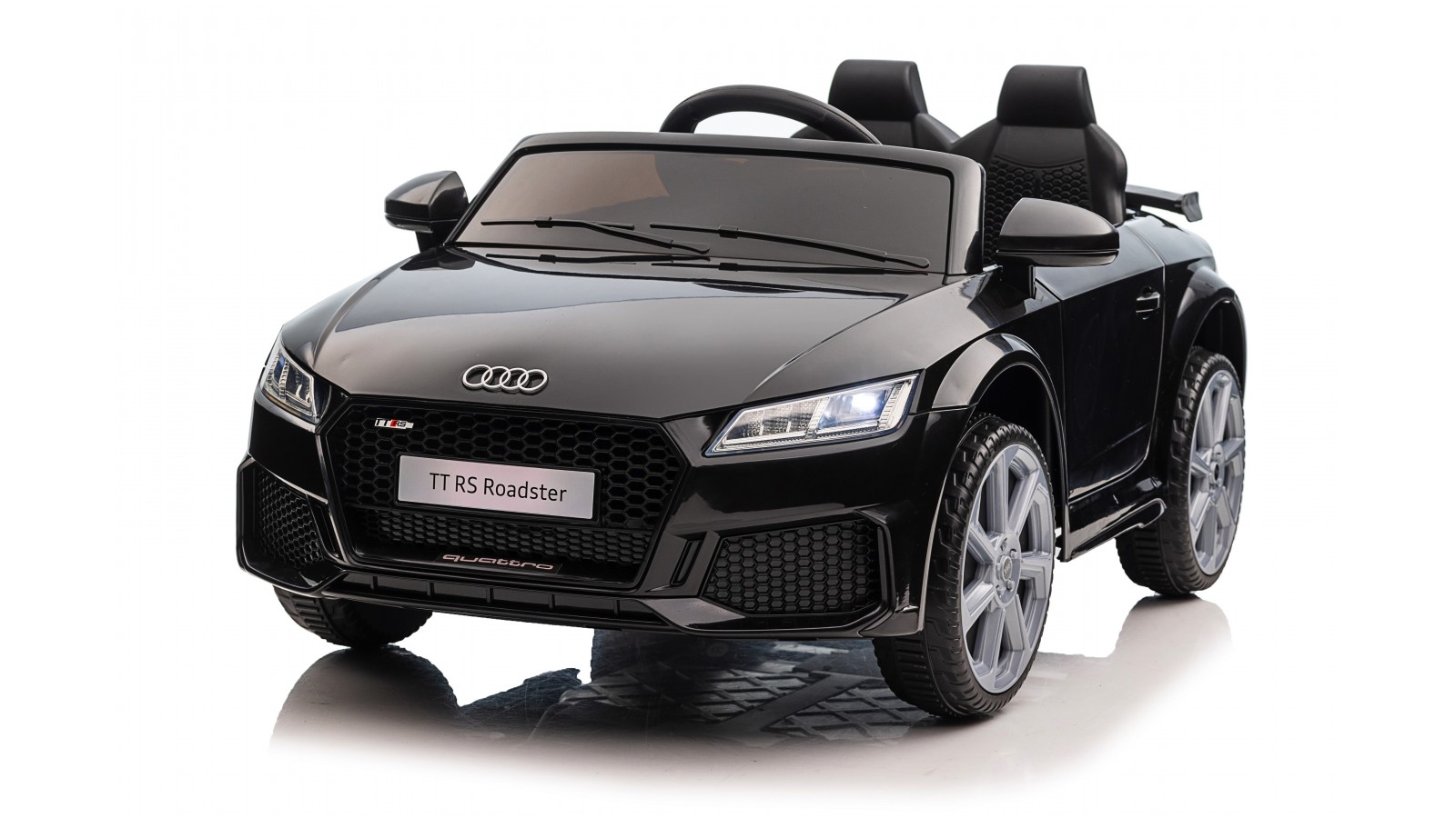 Auto Macchina Elettrica per Bambini 12V Audi TT RS Sedile Pelle con Telecomando Nera