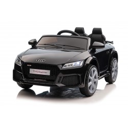 Auto Macchina Elettrica per Bambini 12V Audi TT RS Sedile Pelle con Telecomando Nera