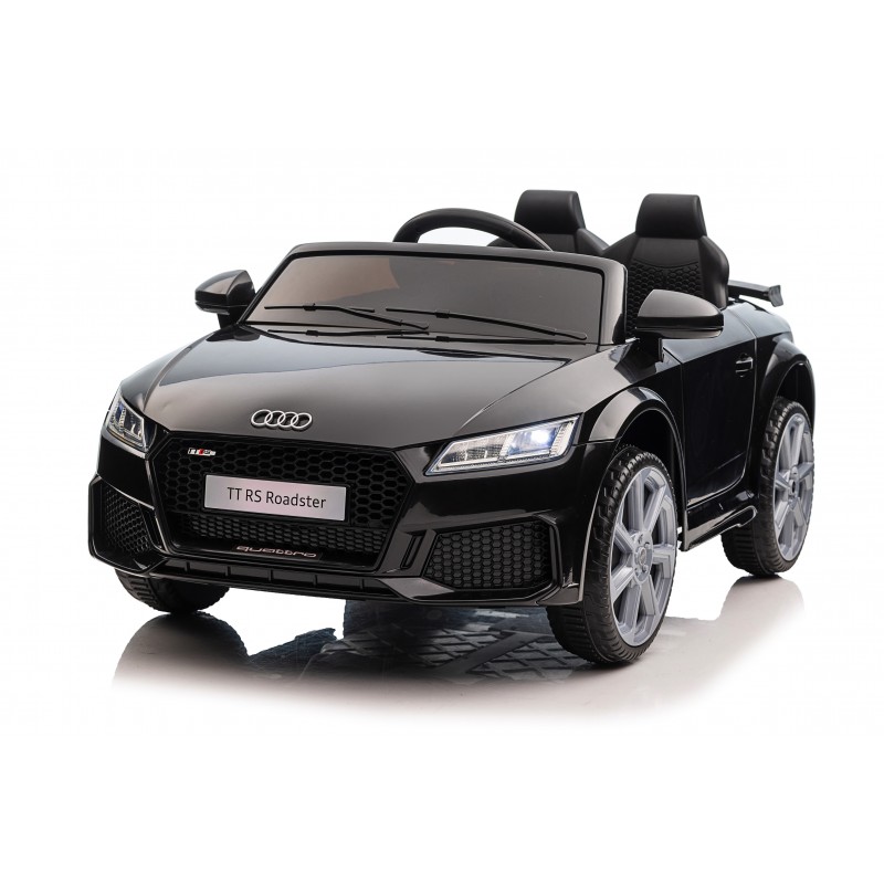 Auto Macchina Elettrica per Bambini 12V Audi TT RS Sedile Pelle con Telecomando Nera