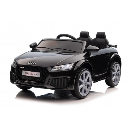 Auto Macchina Elettrica per Bambini 12V Audi TT RS Sedile Pelle con Telecomando Nera