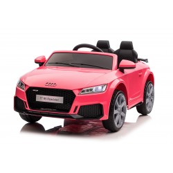 Auto Macchina Elettrica per Bambini 12V Audi TT RS Sedile Pelle con Telecomando Rosa