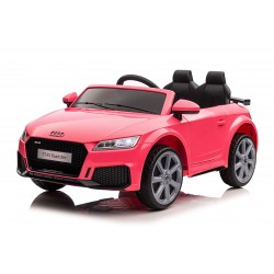 Auto Macchina Elettrica per Bambini 12V Audi TT RS Sedile Pelle con Telecomando Rosa