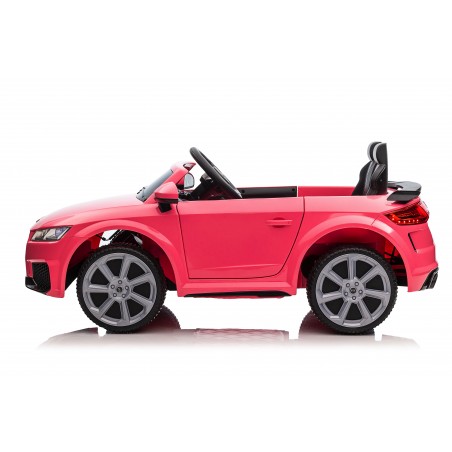 Auto Macchina Elettrica per Bambini 12V Audi TT RS Sedile Pelle con Telecomando Rosa