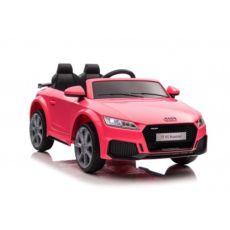 Auto Macchina Elettrica per Bambini 12V Audi TT RS Sedile Pelle con Telecomando Rosa