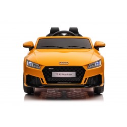 Auto Macchina Elettrica per Bambini 12V Audi TT RS Sedile Pelle con Telecomando Gialla