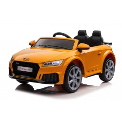 Auto Macchina Elettrica per Bambini 12V Audi TT RS Sedile Pelle con Telecomando Gialla