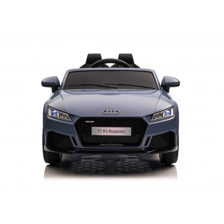 Auto Macchina Elettrica per Bambini 12V Audi TT RS Sedile Pelle con Telecomando Grigio Blue