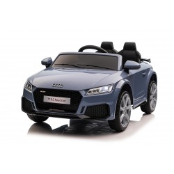 Auto Macchina Elettrica per Bambini 12V Audi TT RS Sedile Pelle con Telecomando Grigio Blue