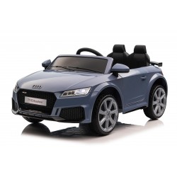 Auto Macchina Elettrica per Bambini 12V Audi TT RS Sedile Pelle con Telecomando Grigio Blue