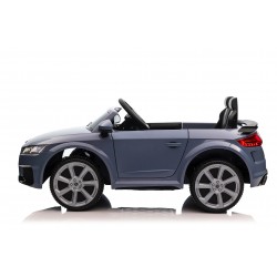 Auto Macchina Elettrica per Bambini 12V Audi TT RS Sedile Pelle con Telecomando Grigio Blue
