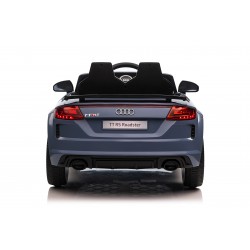 Auto Macchina Elettrica per Bambini 12V Audi TT RS Sedile Pelle con Telecomando Grigio Blue