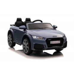 Auto Macchina Elettrica per Bambini 12V Audi TT RS Sedile Pelle con Telecomando Grigio Blue