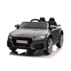 Auto Macchina Elettrica per Bambini 12V Audi TT RS Sedile Pelle con Telecomando Grigio