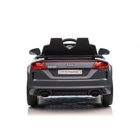 Auto Macchina Elettrica per Bambini 12V Audi TT RS Sedile Pelle con Telecomando Grigio