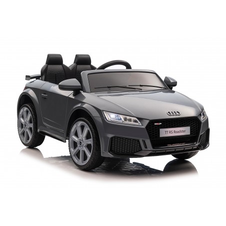 Auto Macchina Elettrica per Bambini 12V Audi TT RS Sedile Pelle con Telecomando Grigio