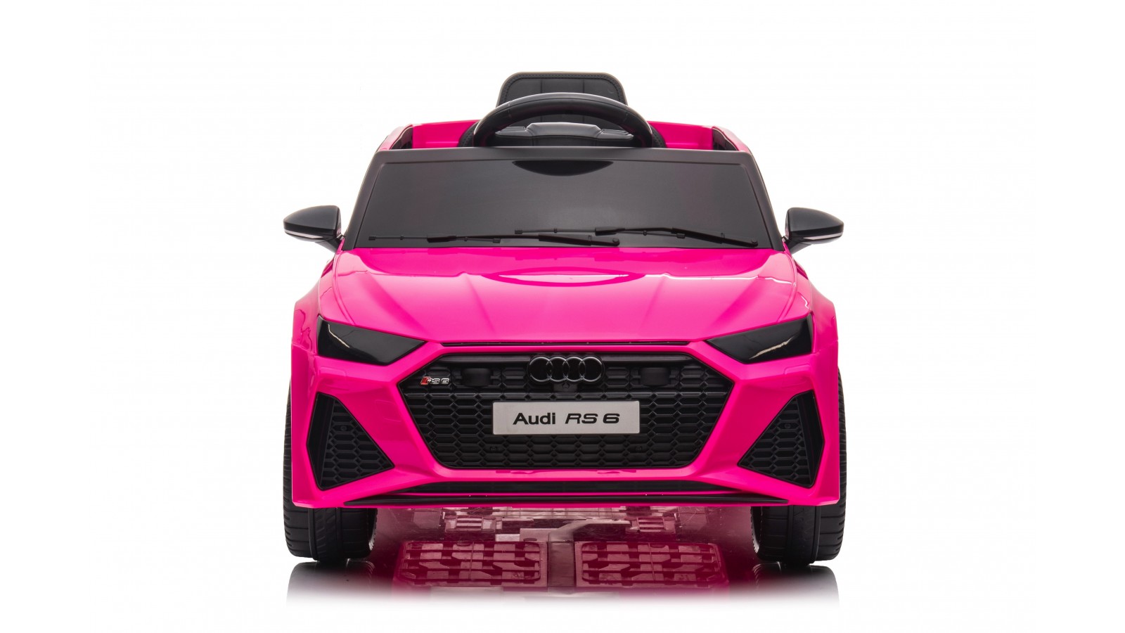 Auto Macchina Elettrica per Bambini 12V Audi RS 6 Sedile Pelle con Telecomando Rosa