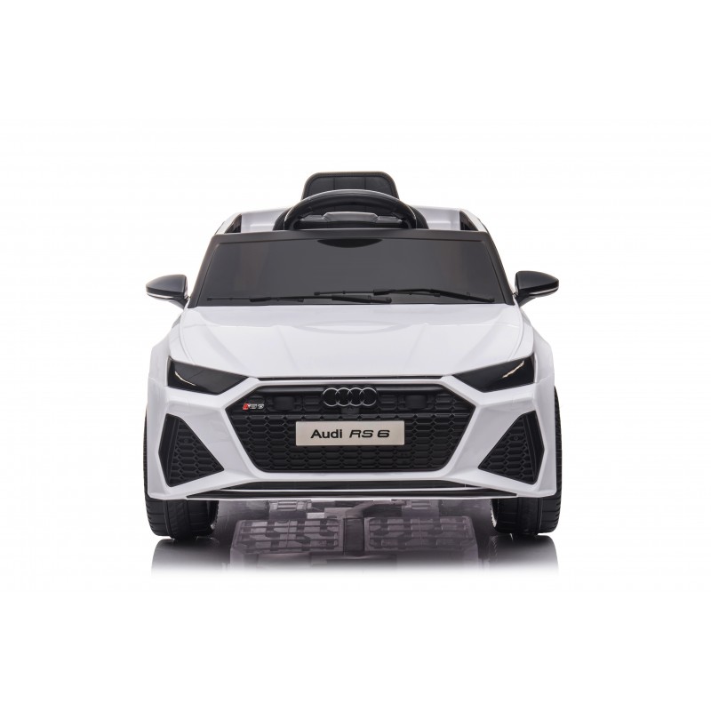 Auto Macchina Elettrica per Bambini 12V Audi RS 6 Sedile Pelle con Telecomando