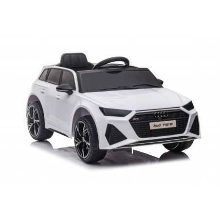 Auto Macchina Elettrica per Bambini 12V Audi RS 6 Sedile Pelle con Telecomando