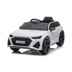 Auto Macchina Elettrica per Bambini 12V Audi RS 6 Sedile Pelle con Telecomando