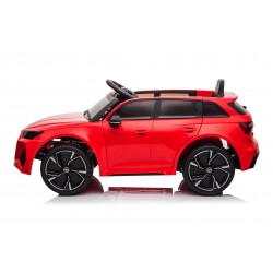 Auto Macchina Elettrica per Bambini 12V Audi RS 6 Sedile Pelle con Telecomando Rossa