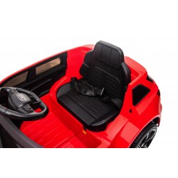 Auto Macchina Elettrica per Bambini 12V Audi RS 6 Sedile Pelle con Telecomando Rossa