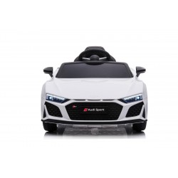 Auto Macchina Elettrica 12V NEW Audi R8 Spyder per Bambini Led MP3 con Telecomando Sedile in pelle Bianca