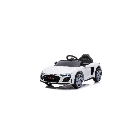 Auto Macchina Elettrica 12V NEW Audi R8 Spyder per Bambini Led MP3 con Telecomando Sedile in pelle Bianca