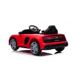 Auto Macchina Elettrica 12V NEW Audi R8 Spyder per Bambini Led MP3 con Telecomando Sedile in pelle Rossa