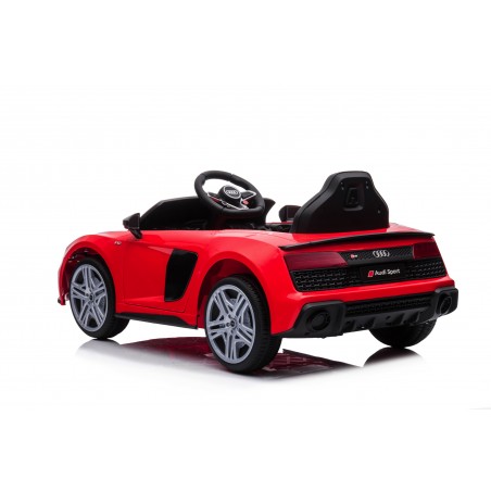 Auto Macchina Elettrica 12V NEW Audi R8 Spyder per Bambini Led MP3 con Telecomando Sedile in pelle Rossa