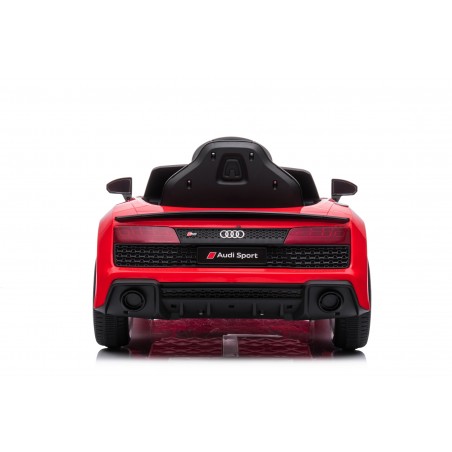 Auto Macchina Elettrica 12V NEW Audi R8 Spyder per Bambini Led MP3 con Telecomando Sedile in pelle Rossa