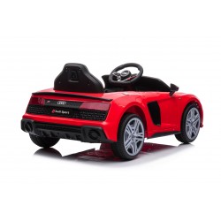 Auto Macchina Elettrica 12V NEW Audi R8 Spyder per Bambini Led MP3 con Telecomando Sedile in pelle Rossa