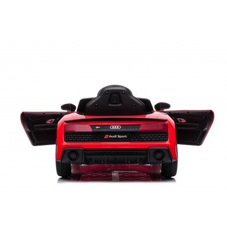 Auto Macchina Elettrica 12V NEW Audi R8 Spyder per Bambini Led MP3 con Telecomando Sedile in pelle Rossa