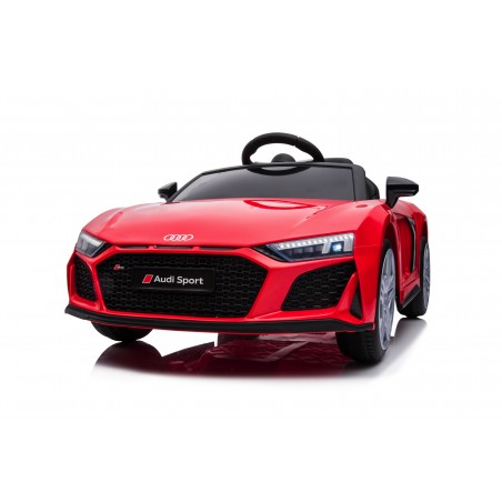 Auto Macchina Elettrica 12V NEW Audi R8 Spyder per Bambini Led MP3 con Telecomando Sedile in pelle Rossa