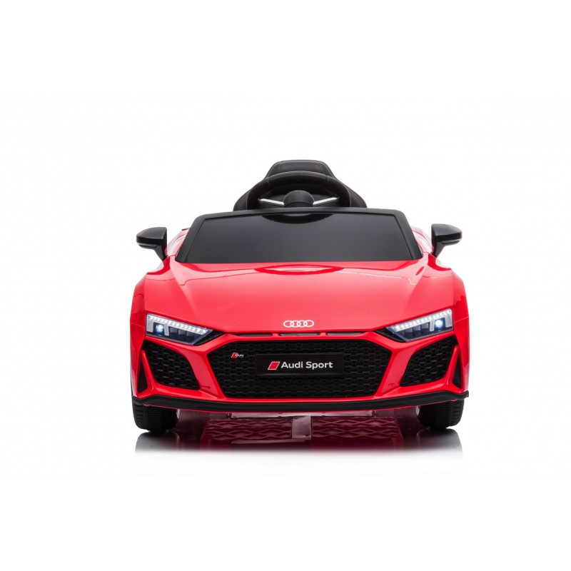 Auto Macchina Elettrica 12V NEW Audi R8 Spyder per Bambini Led MP3 con Telecomando Sedile in pelle Rossa