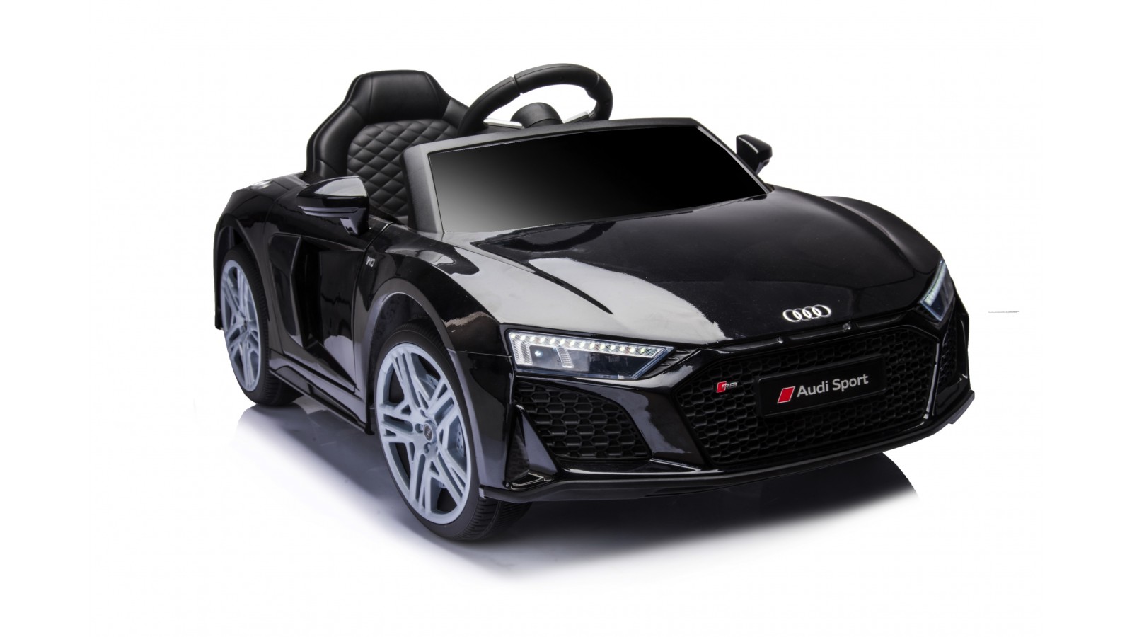 Auto Macchina Elettrica 12V NEW Audi R8 Spyder per Bambini Led MP3 con Telecomando Sedile in pelle Nera