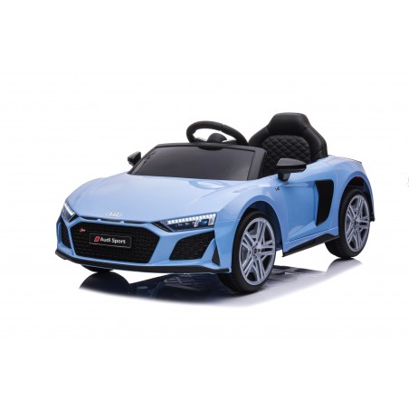 Auto Macchina Elettrica 12V NEW Audi R8 Spyder per Bambini Led MP3 con Telecomando Sedile in pelle Blue