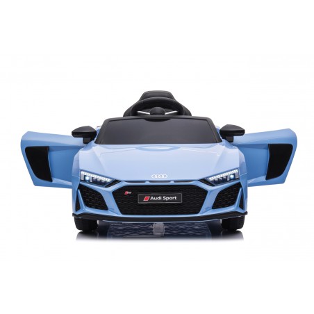 Auto Macchina Elettrica 12V NEW Audi R8 Spyder per Bambini Led MP3 con Telecomando Sedile in pelle Blue