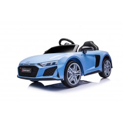 Auto Macchina Elettrica 12V NEW Audi R8 Spyder per Bambini Led MP3 con Telecomando Sedile in pelle Blue