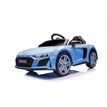 Auto Macchina Elettrica 12V NEW Audi R8 Spyder per Bambini Led MP3 con Telecomando Sedile in pelle Blue